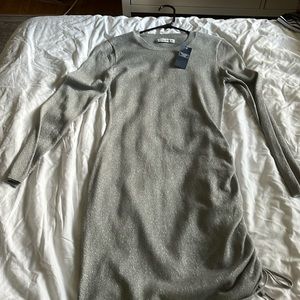 Abercrombie Silver Glitter Knit Dress NWT